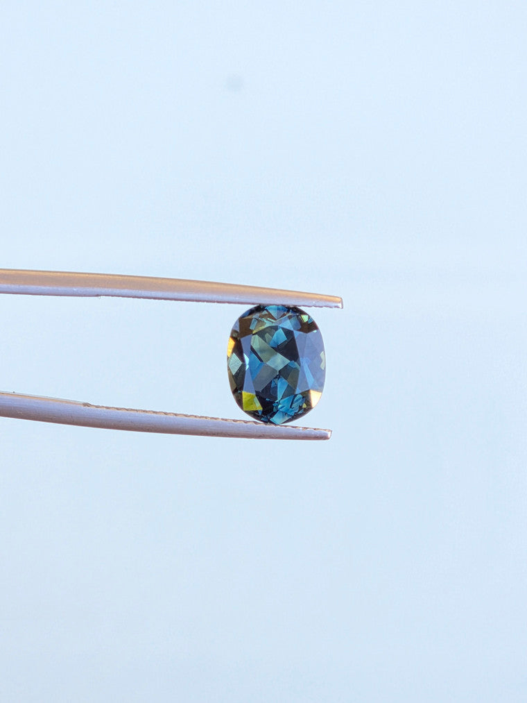 3.44ct Cushion Blue Parti Sapphire
