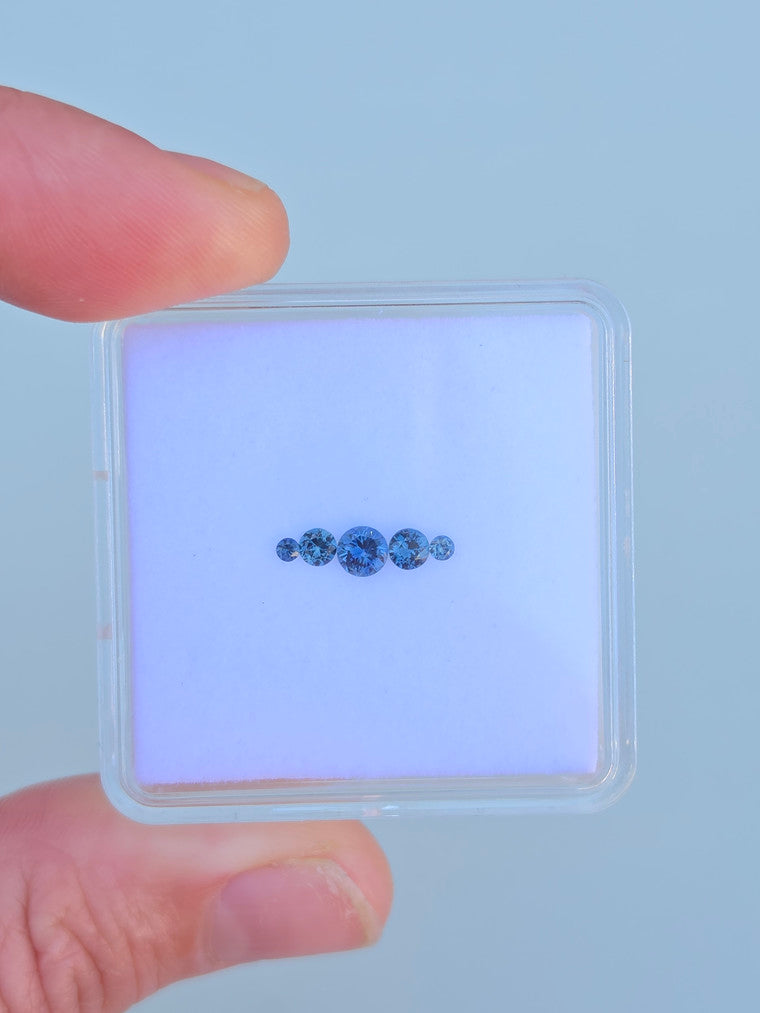 Pair of 5 Round Blue Sapphires