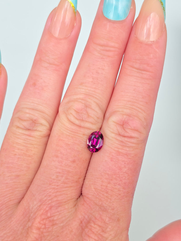 2.22ct Oval Raspberry Tanzanian Garnet