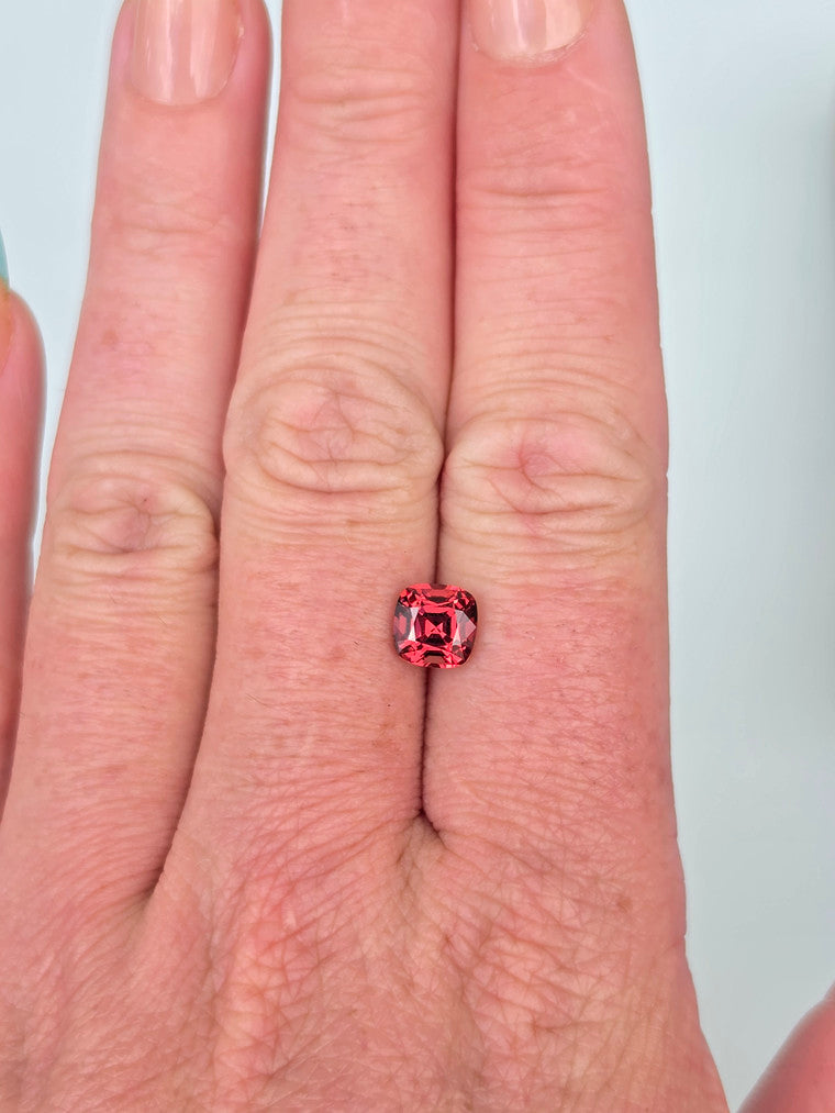 2.08ct Cushion Raspberry Tanzanian Garnet
