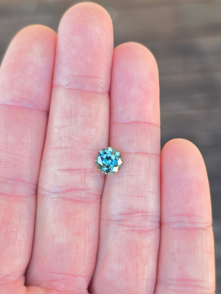 1.86ct Round Teal Parti Sapphire