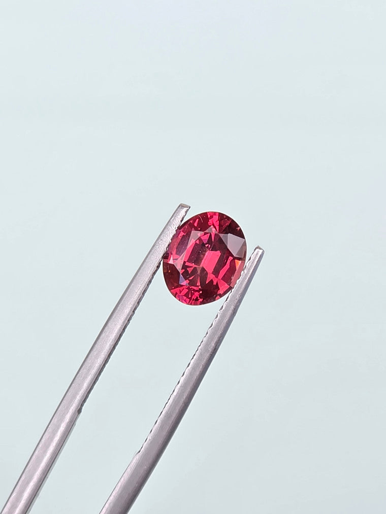 1.74ct Oval Raspberry Tanzanian Garnet