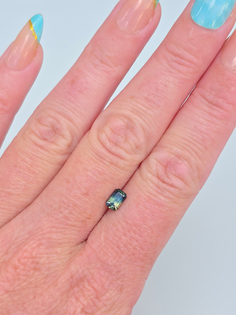 .86ct Emerald Blue Parti Sapphire