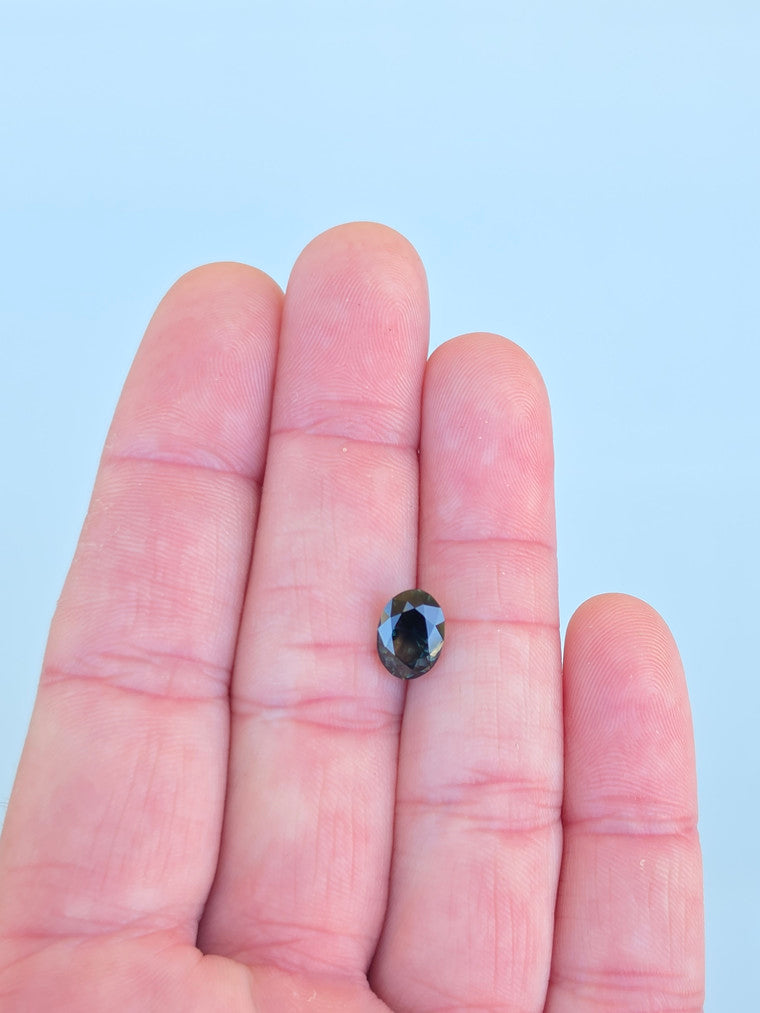 2.57ct Oval Blue Parti Sapphire