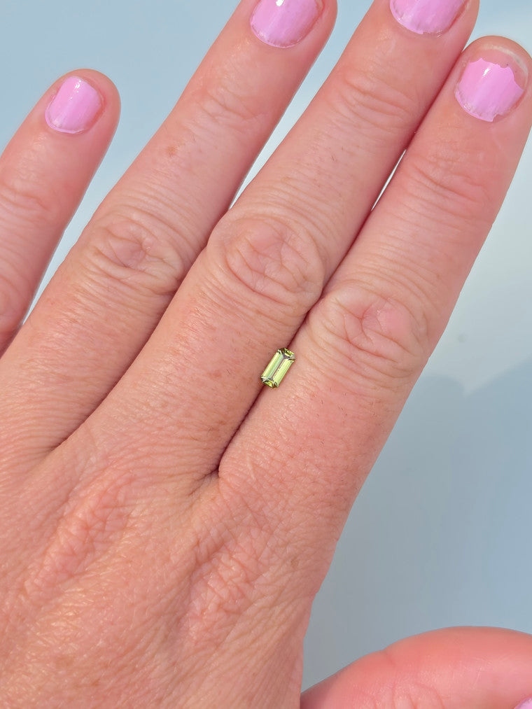.44ct Baguette Green Sapphire
