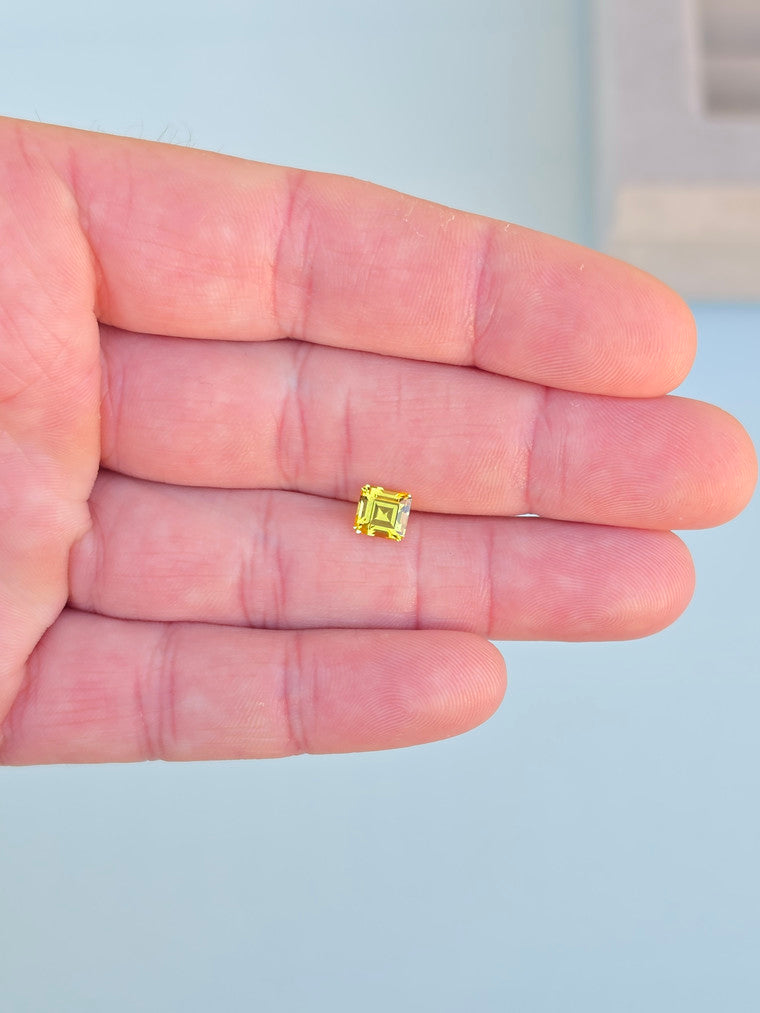 1.51ct Square Yellow Sapphire
