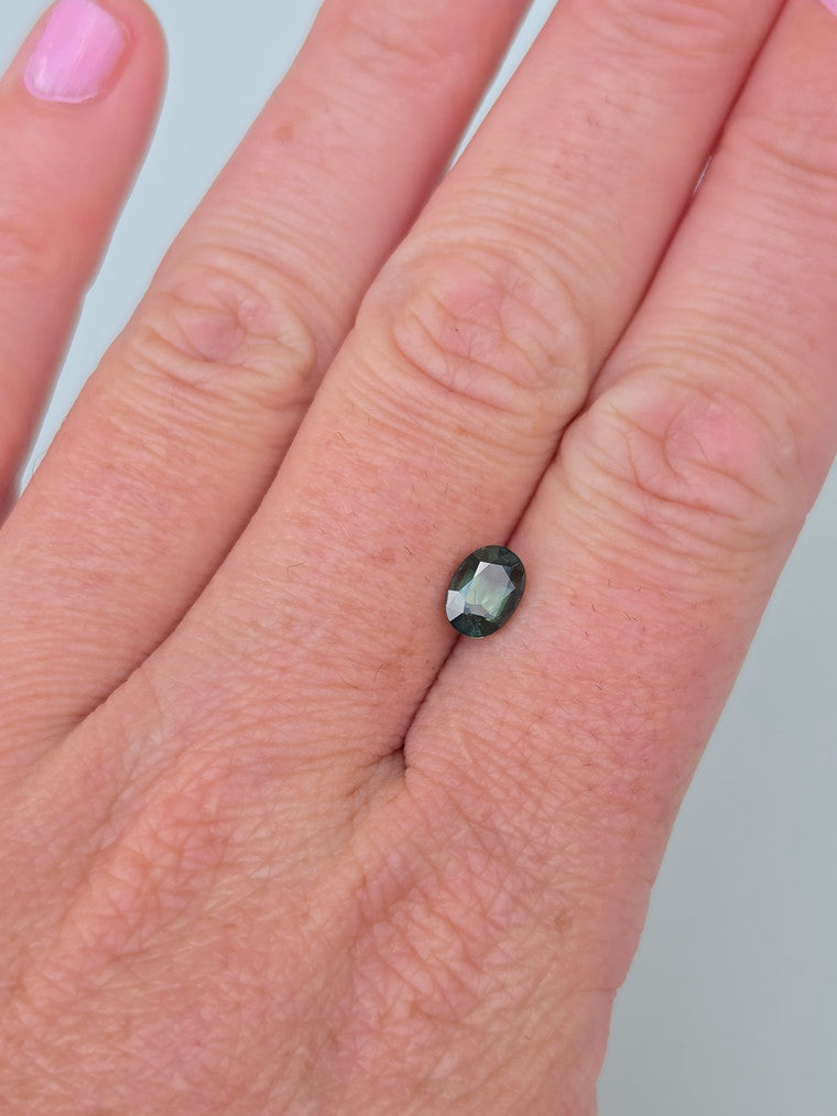 1.44ct Oval Green Sapphire