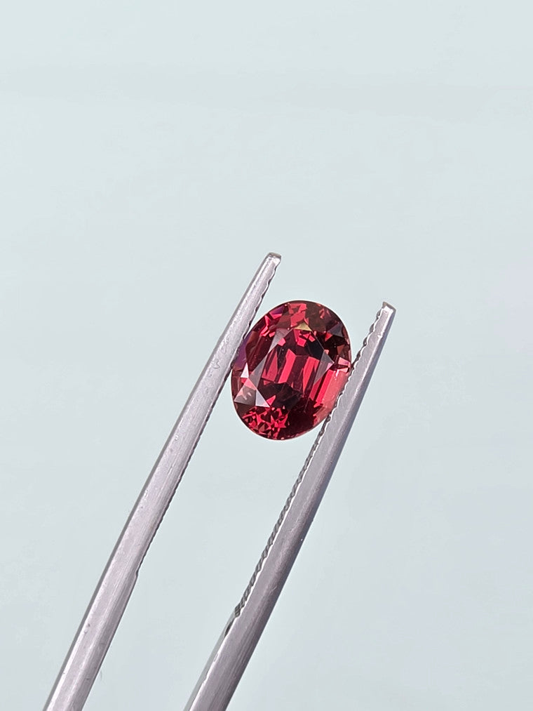 2.18ct Oval Raspberry Tanzanian Garnet