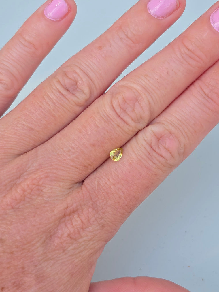 .47ct Pear Yellow Sapphire