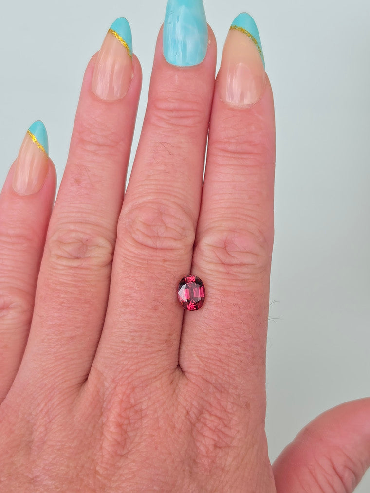 2.06ct Oval Raspberry Tanzanian Garnet