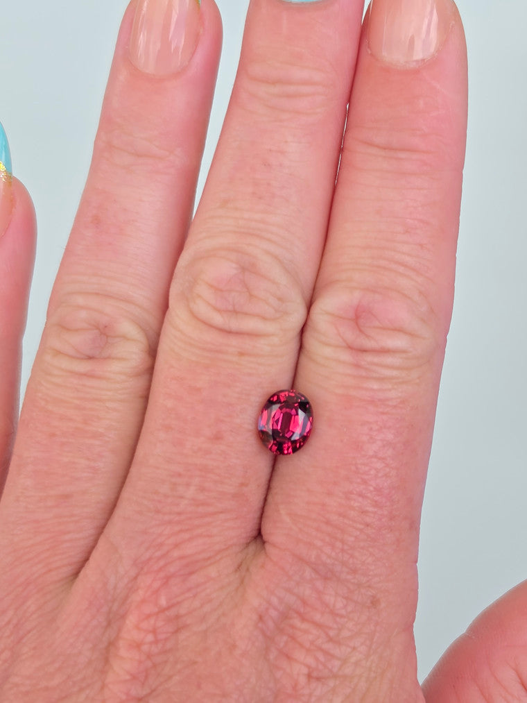 2.45ct Oval Raspberry Tanzanian Garnet