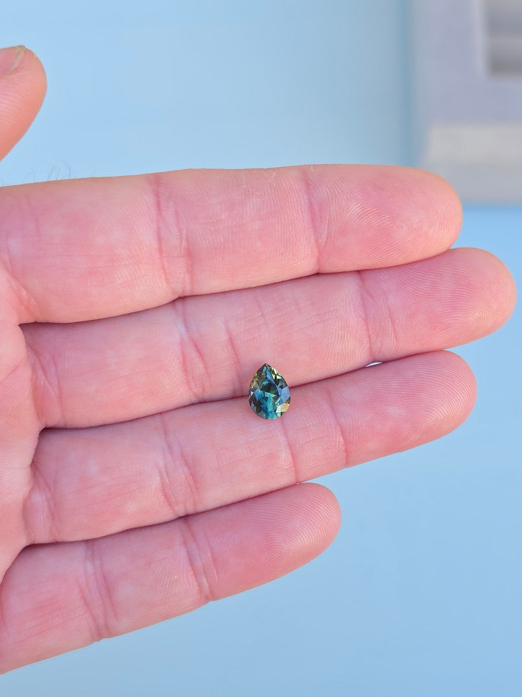2.15ct Pear Blue Parti Sapphire