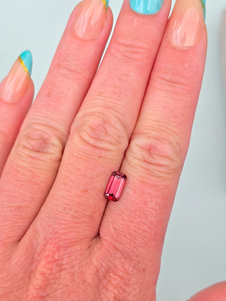 1.80ct Emerald Raspberry Tanzanian Garnet