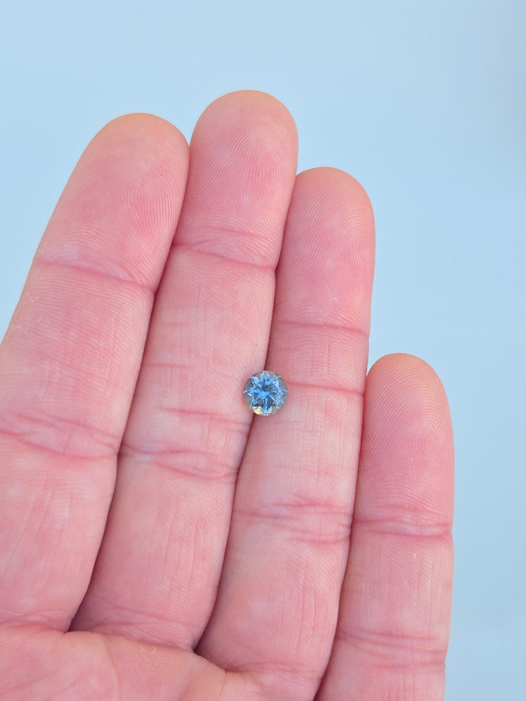 1.10ct Round Blue Parti Sapphire