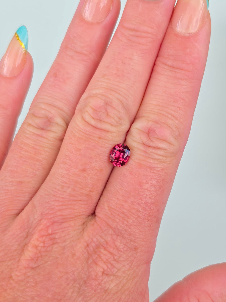1.68ct Oval Pink Tanzanian Garnet
