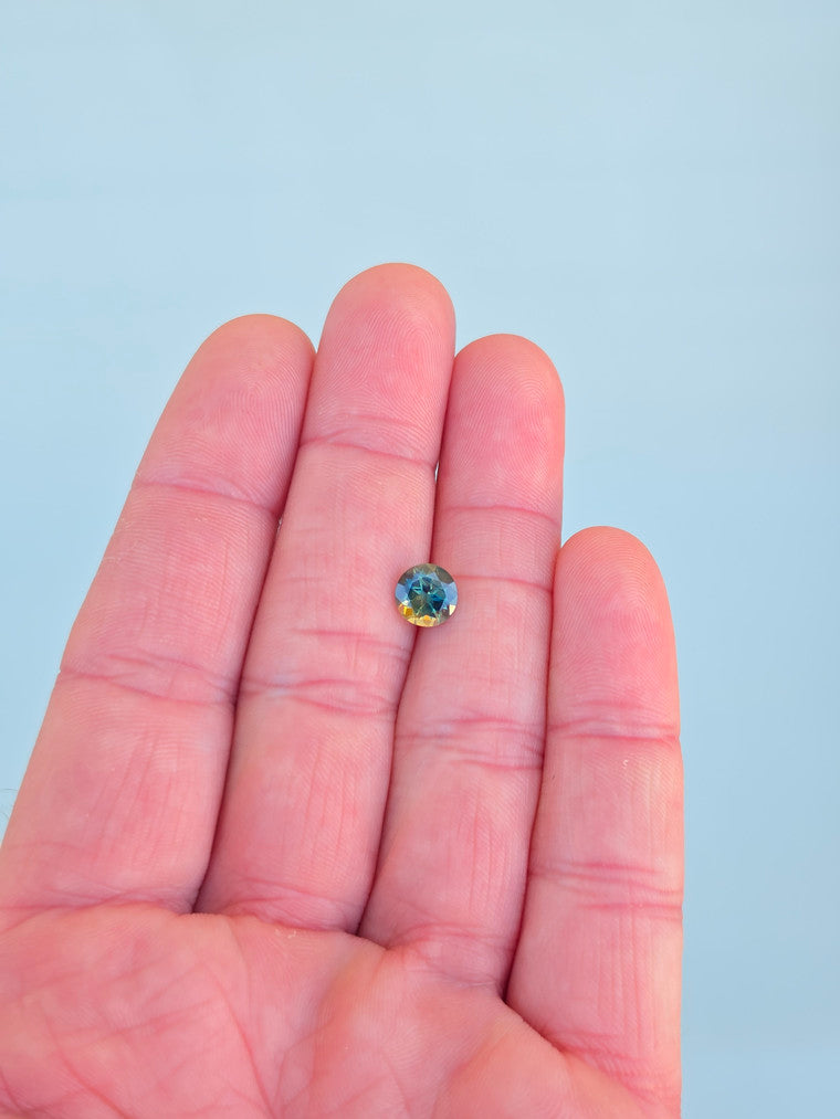 1.52ct Round Blue Parti Sapphire