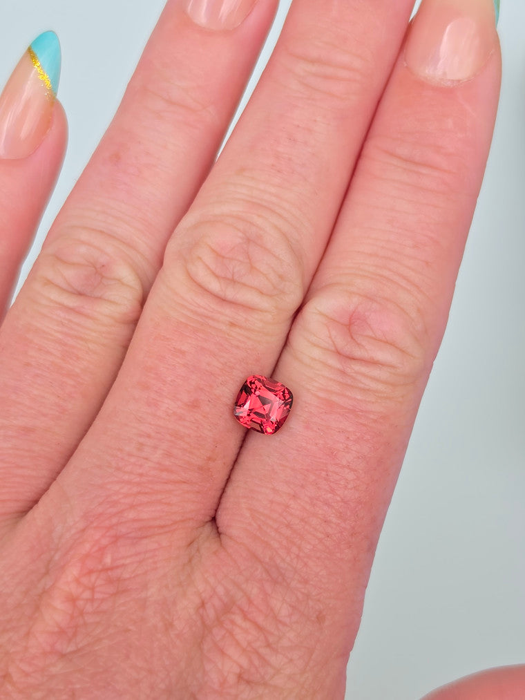 2.08ct Cushion Raspberry Tanzanian Garnet