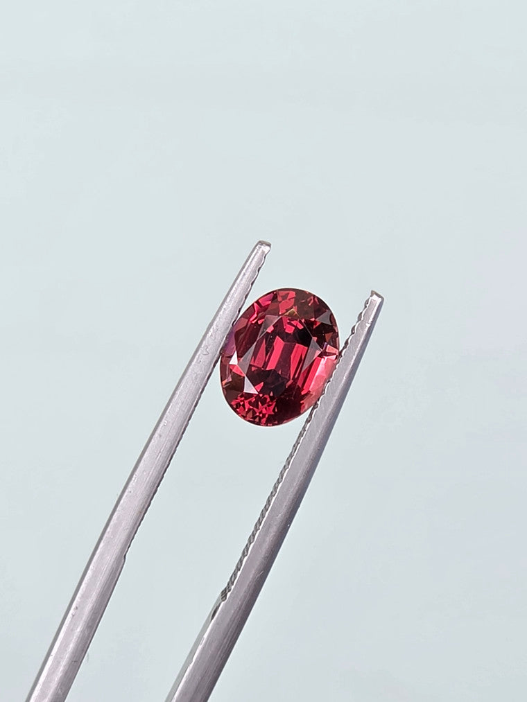 2.18ct Oval Raspberry Tanzanian Garnet