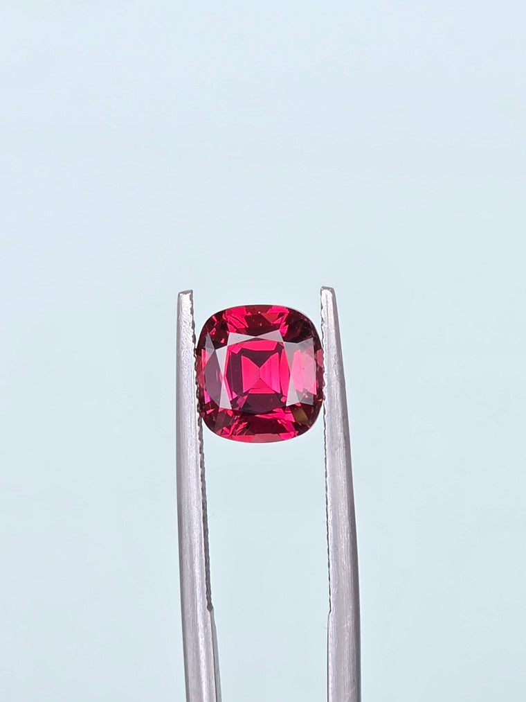 3.11ct Cushion Raspberry Tanzanian Garnet