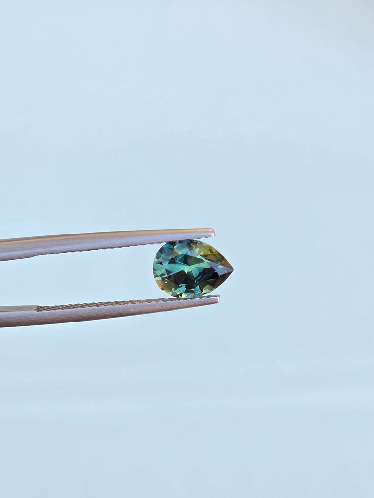 2.15ct Pear Blue Parti Sapphire