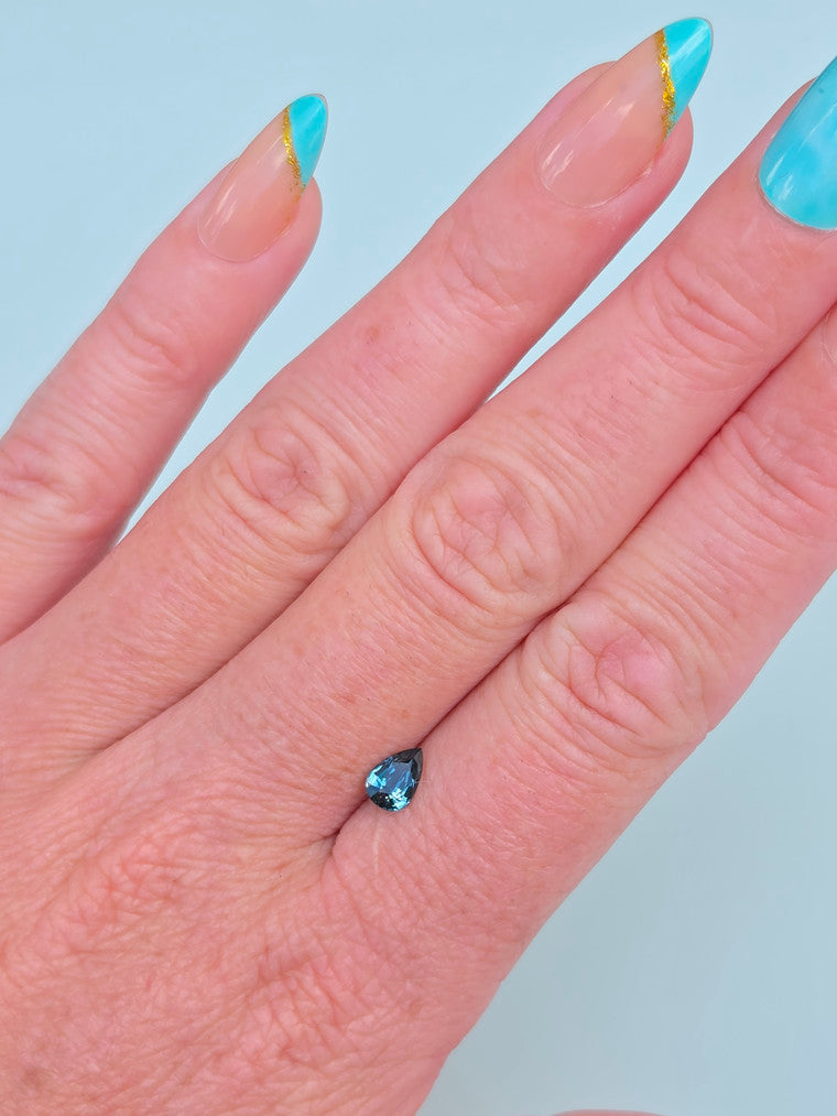 .80ct Pear Blue Parti Sapphire