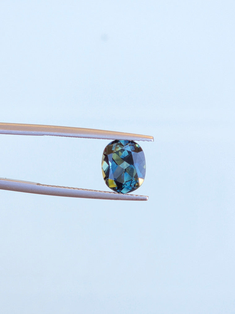 3.44ct Cushion Blue Parti Sapphire