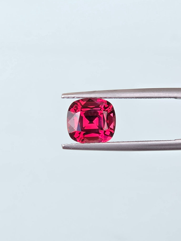 3.11ct Cushion Raspberry Tanzanian Garnet