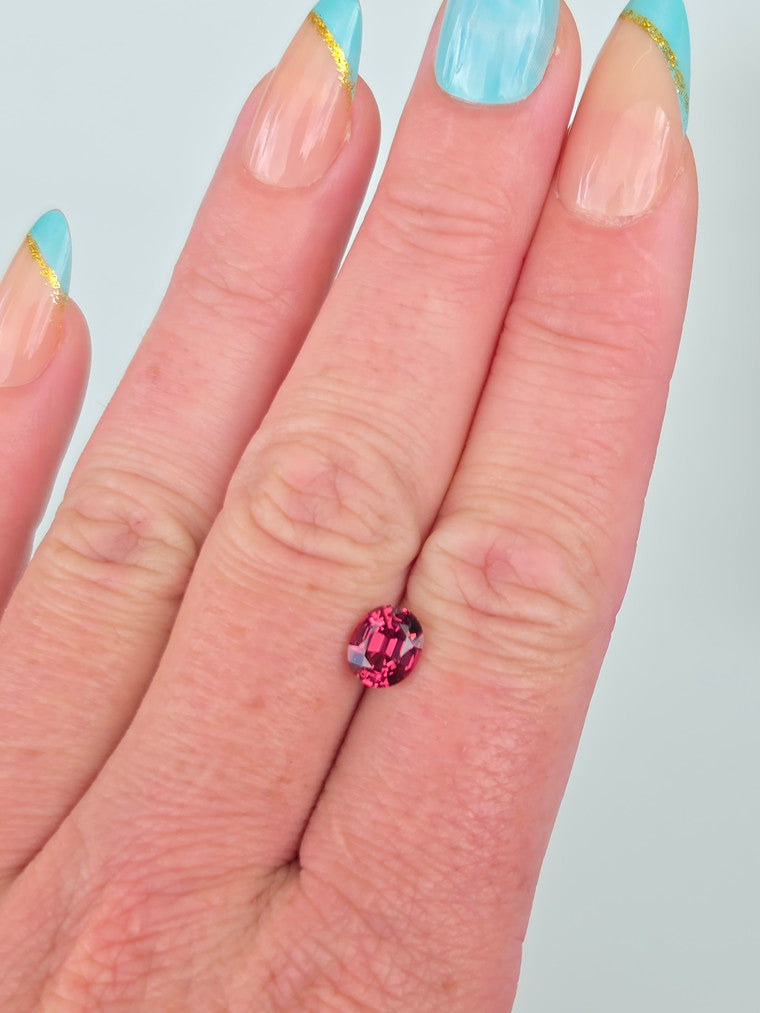 1.68ct Oval Pink Tanzanian Garnet