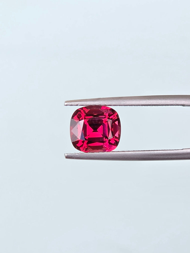3.11ct Cushion Raspberry Tanzanian Garnet