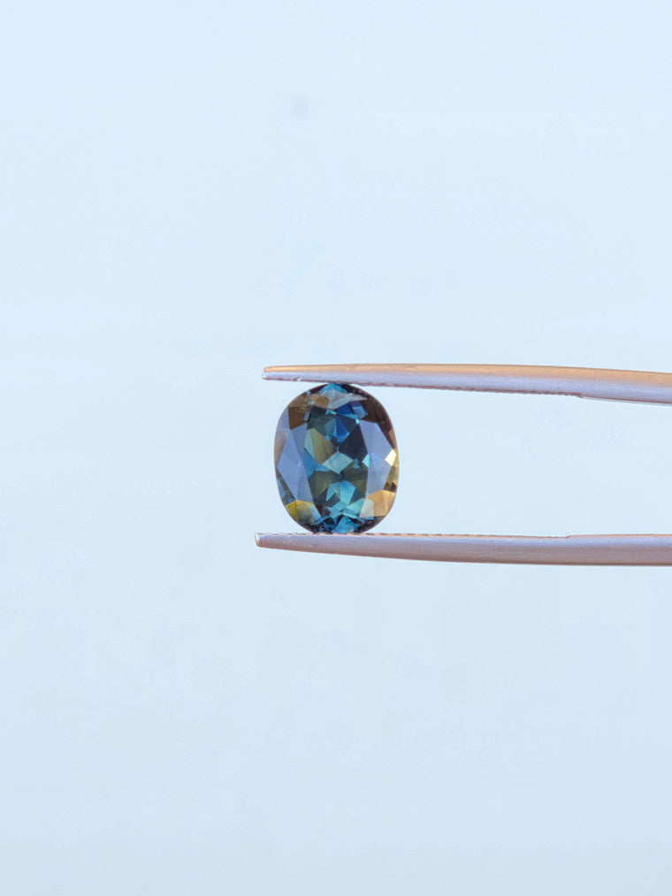 3.44ct Cushion Blue Parti Sapphire