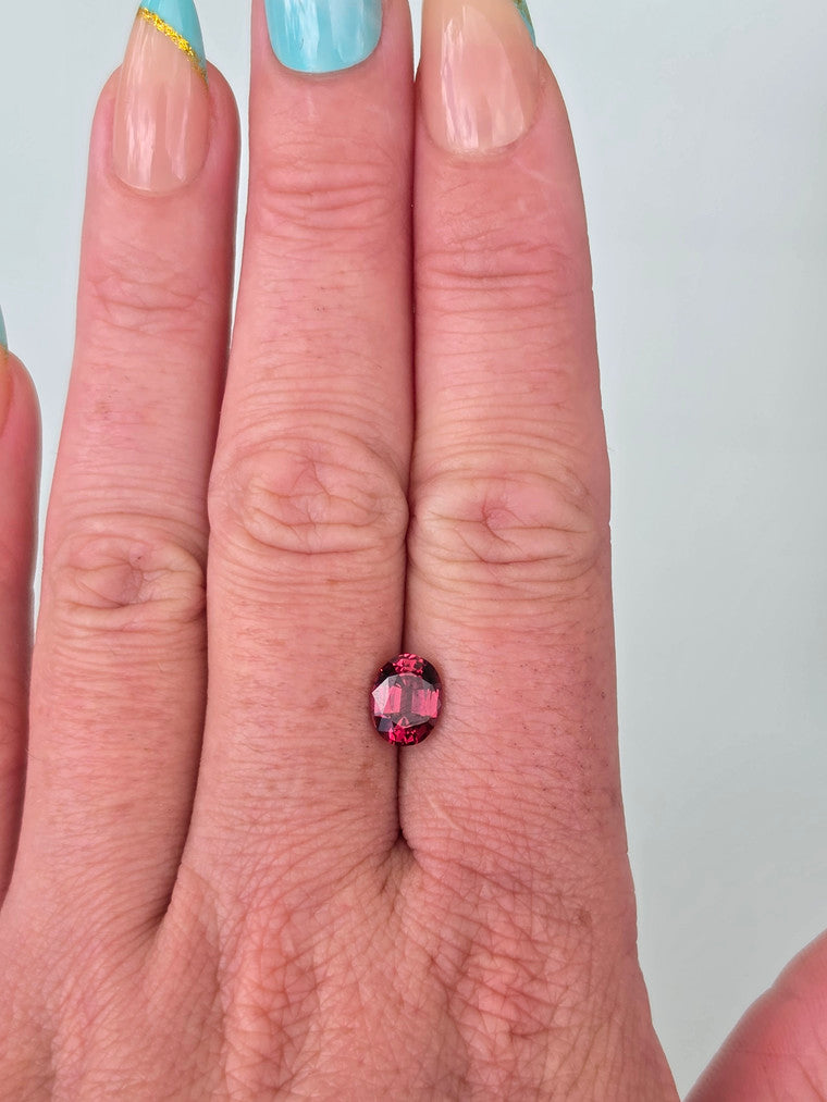 2.06ct Oval Raspberry Tanzanian Garnet