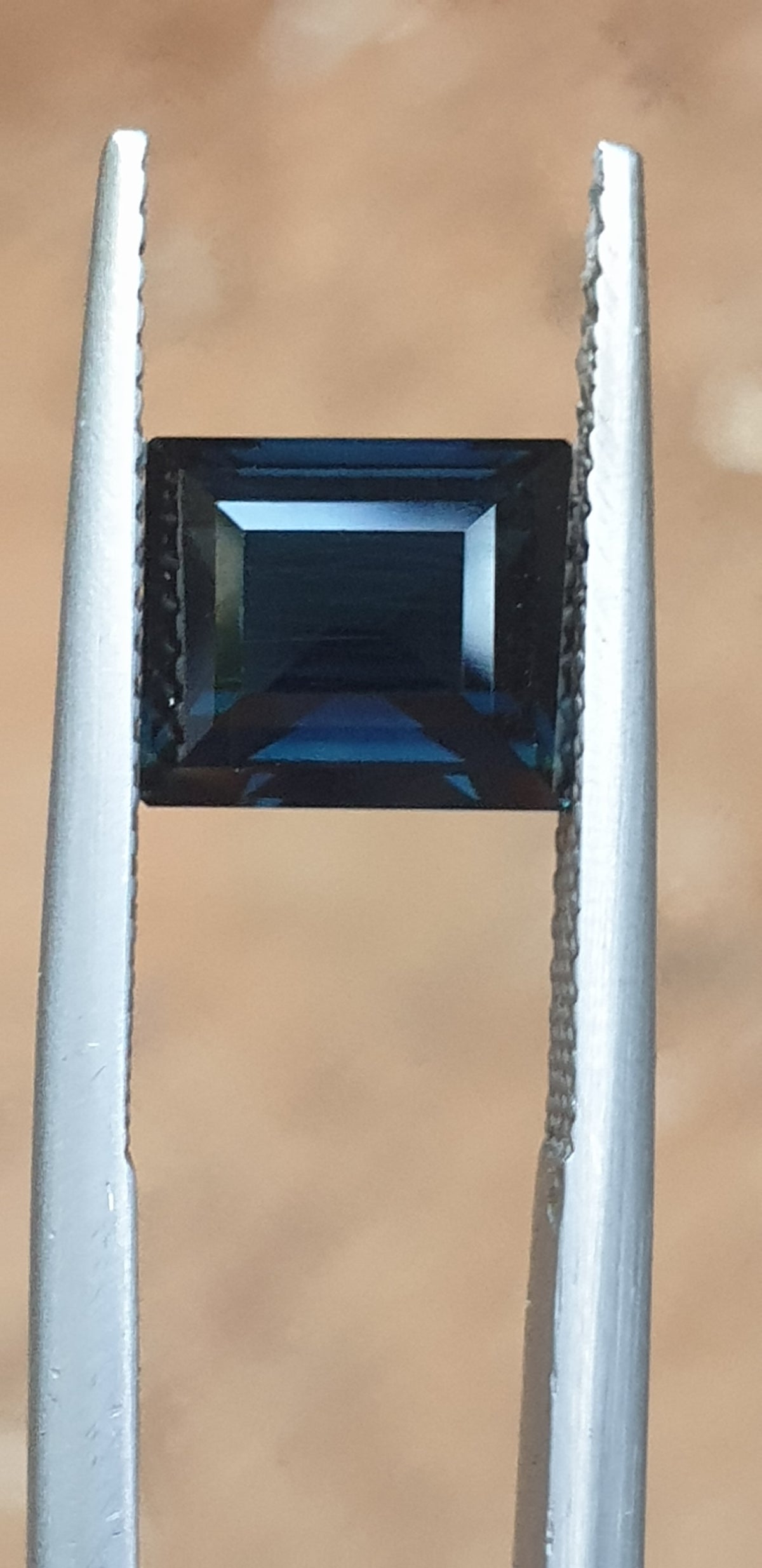 3.01ct Square Twilight Blue-Green Sapphire