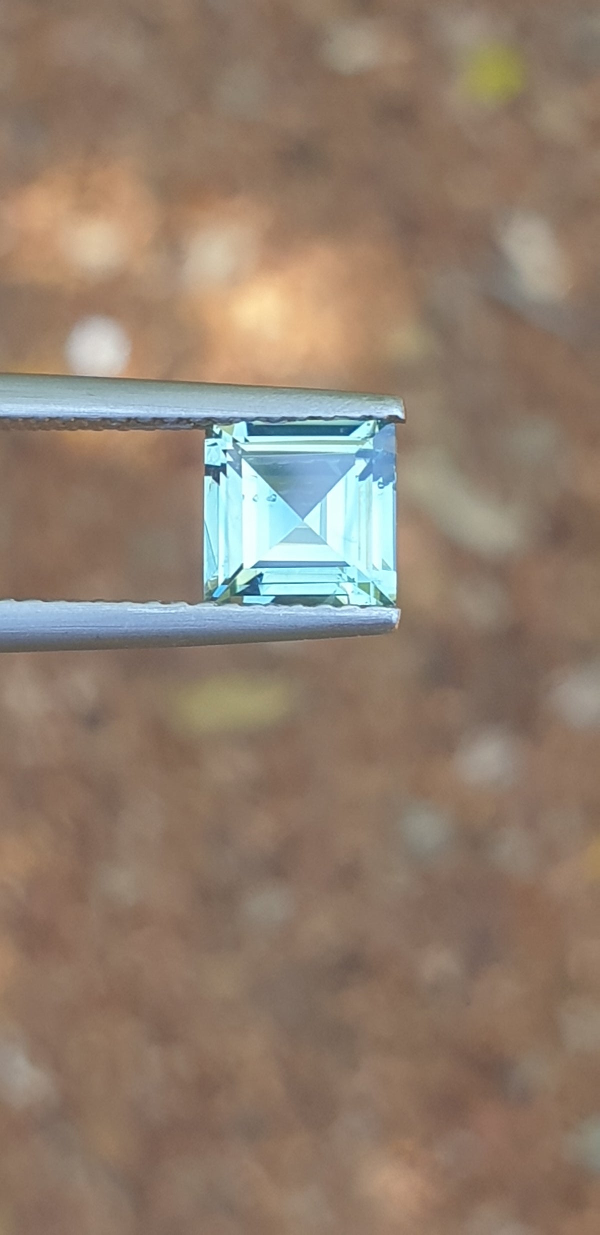 1.34ct Square Ice Blue Parti Sapphire