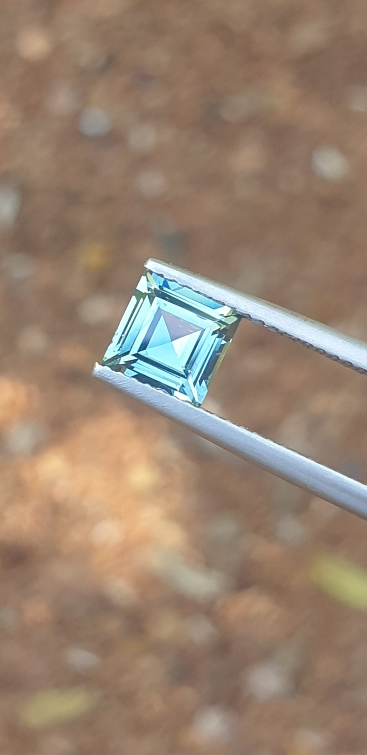 1.34ct Square Ice Blue Parti Sapphire