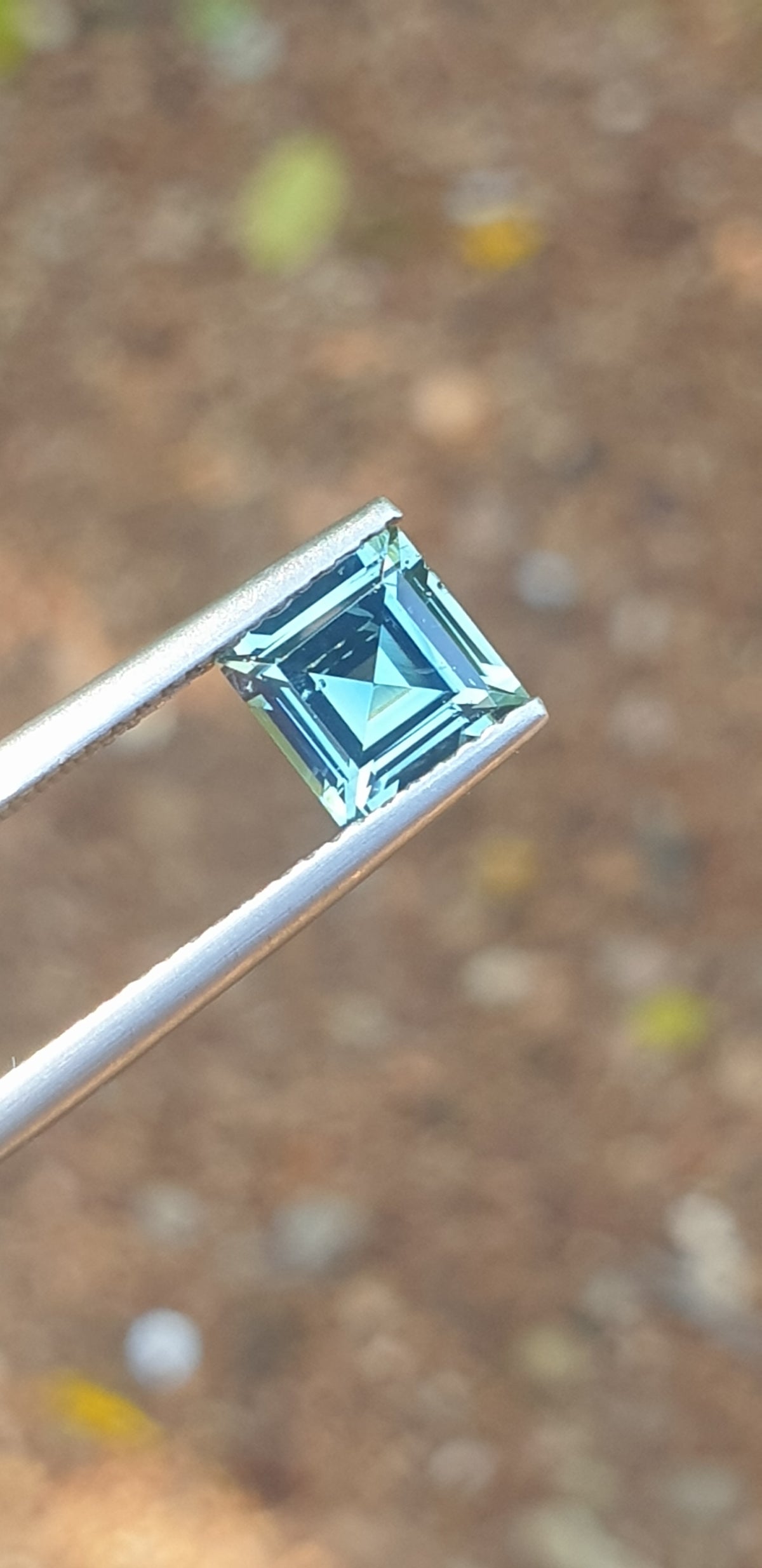 1.34ct Square Ice Blue Parti Sapphire