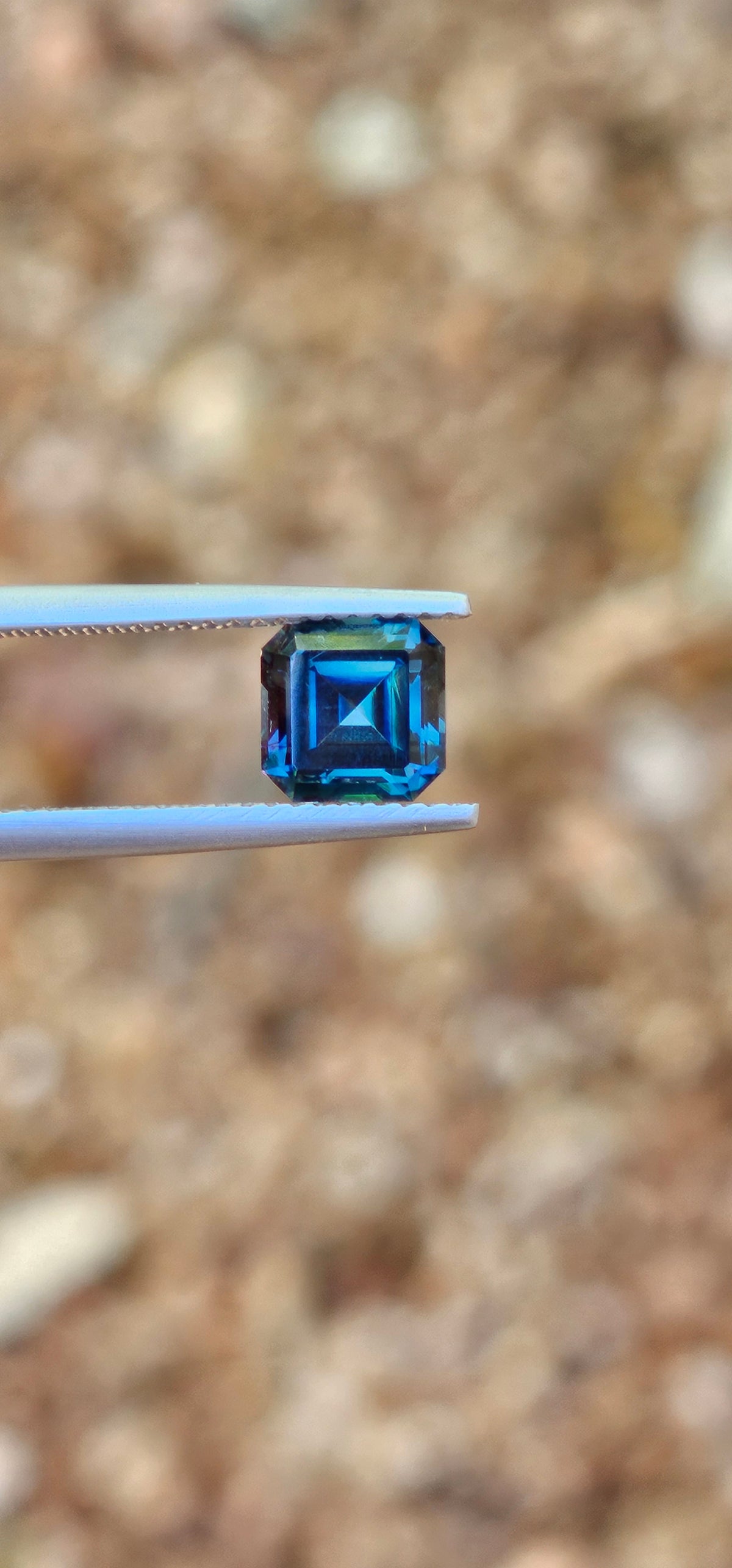 1.88ct Emerald Oceanic Blue Parti Sapphire