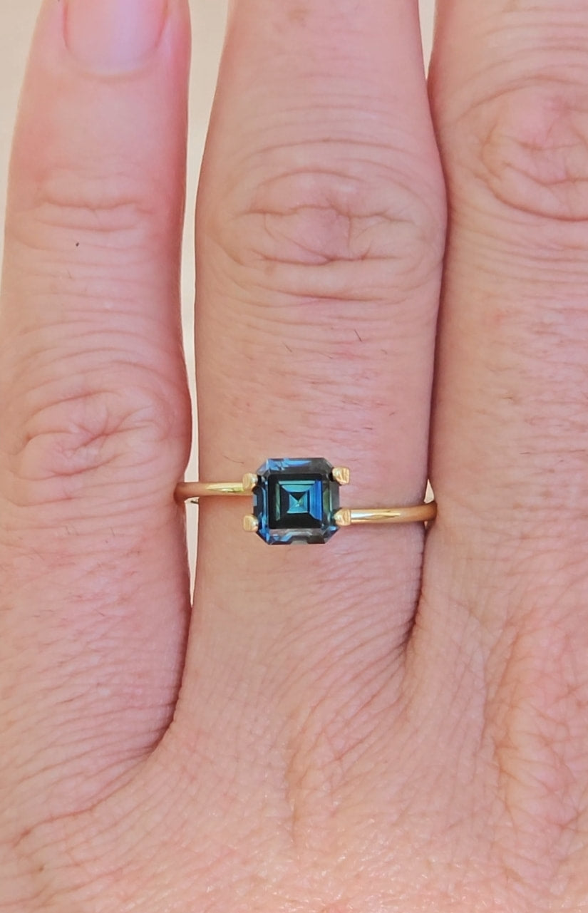 1.88ct Emerald Oceanic Blue Parti Sapphire