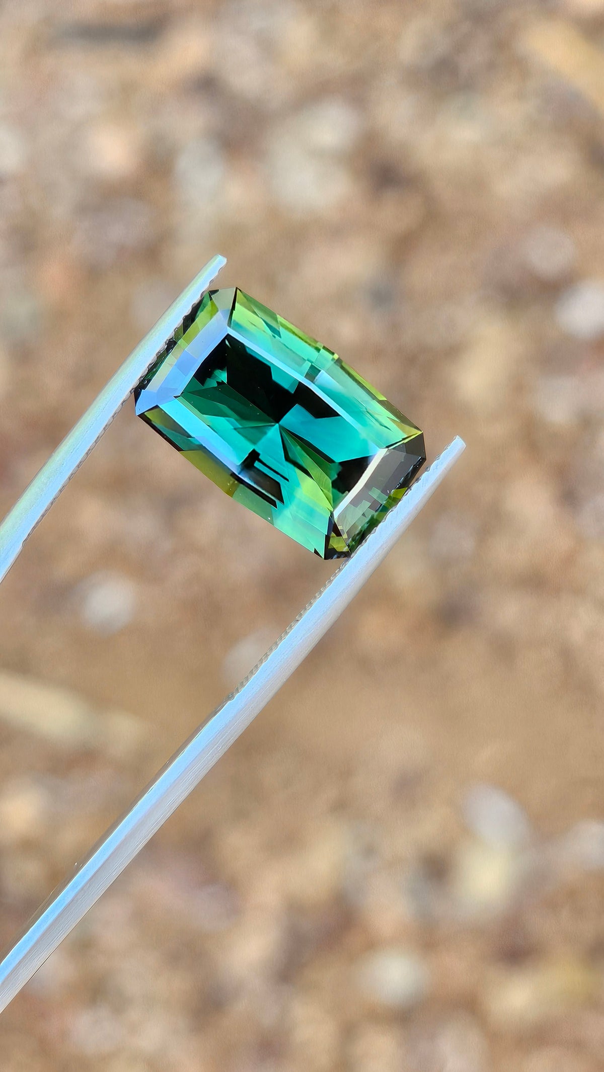 8.22ct Emerald Magical Teal Green Parti Sapphire