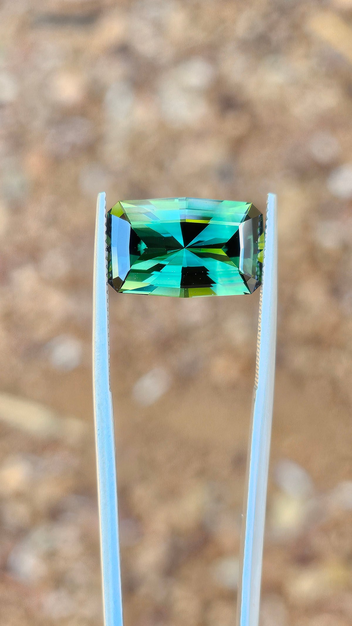 8.22ct Emerald Magical Teal Green Parti Sapphire