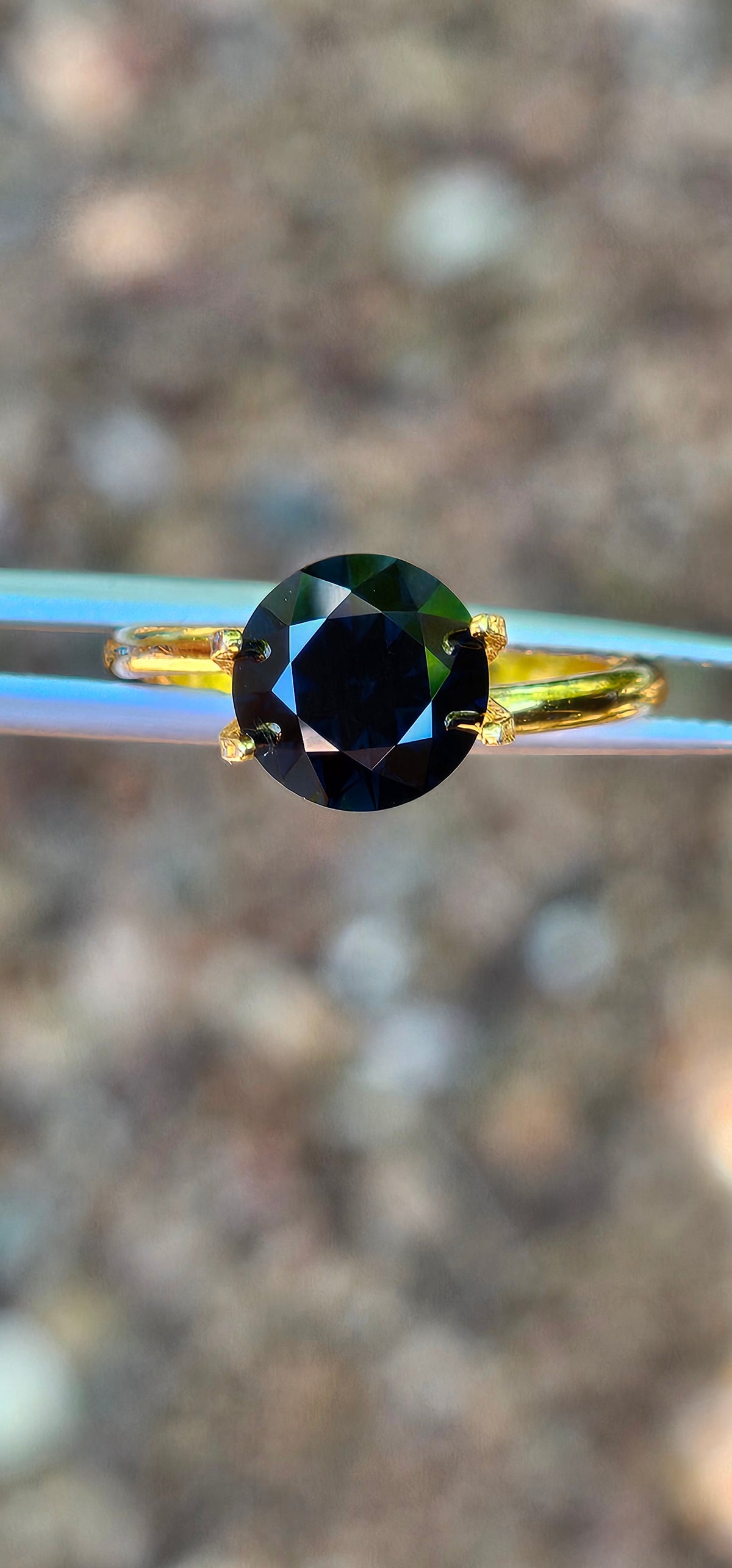 2.90ct Round Twilight Blue Sapphire