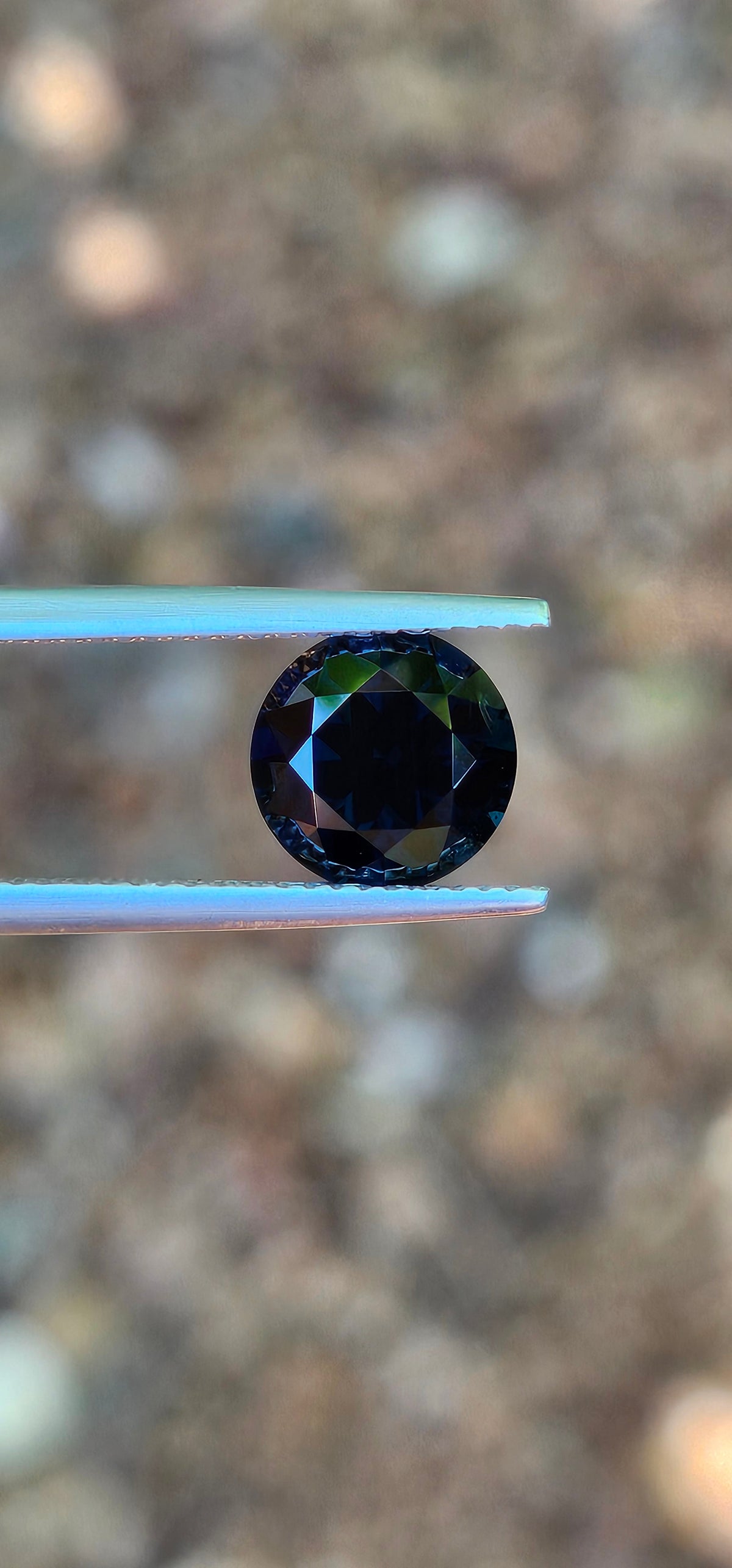 2.90ct Round Twilight Blue Sapphire