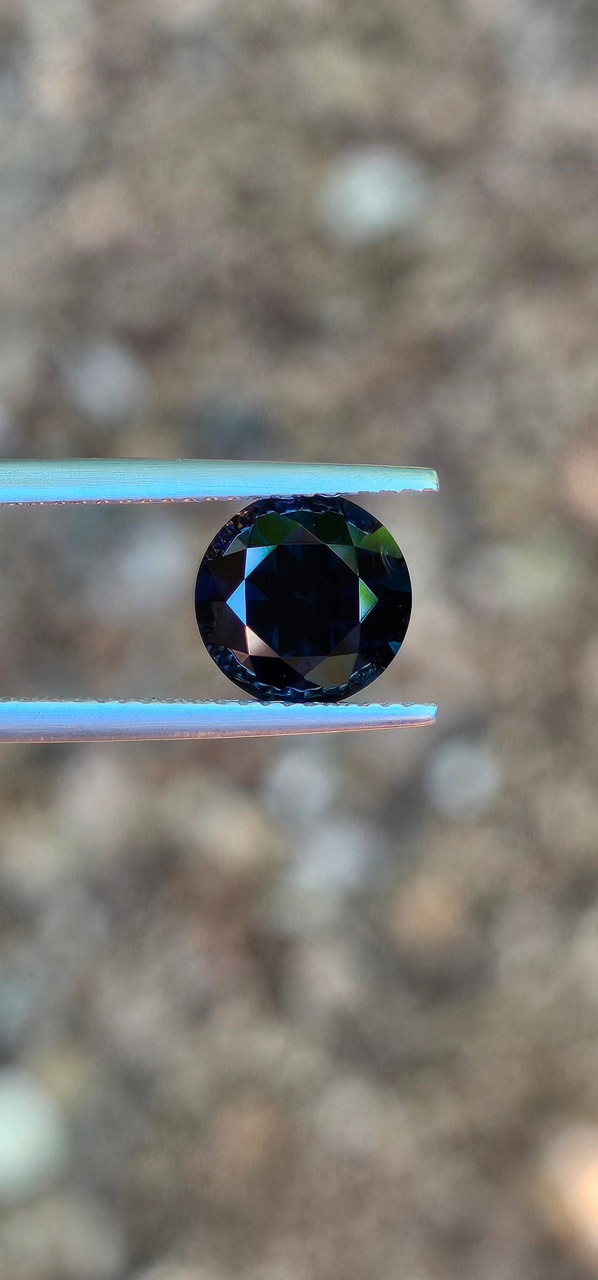 2.90ct Round Twilight Blue Sapphire