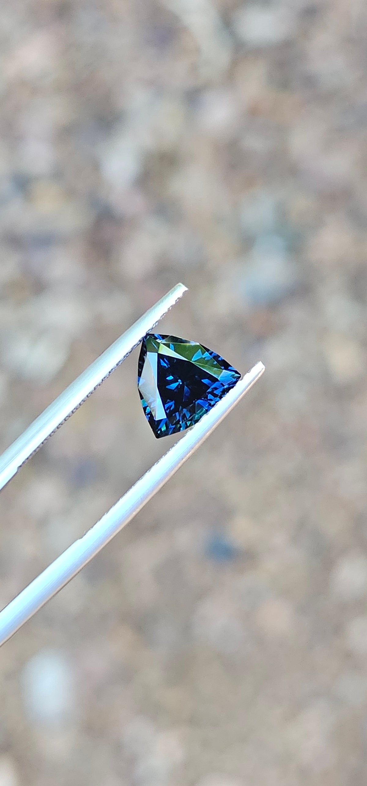 1.82ct Trilliant Twilight Blue Sapphire