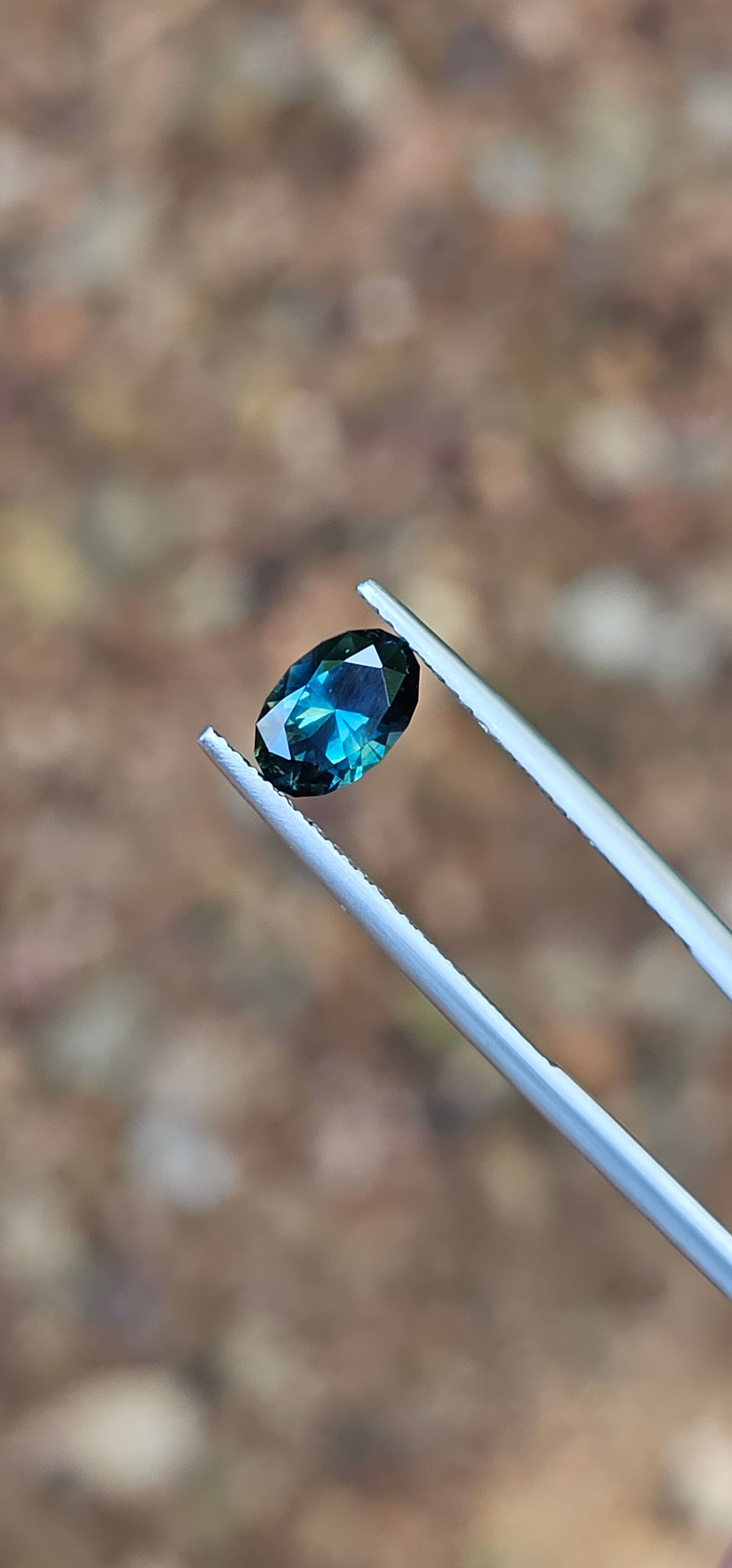 1.38ct Oval Gorgeous Teal Blue Sapphire