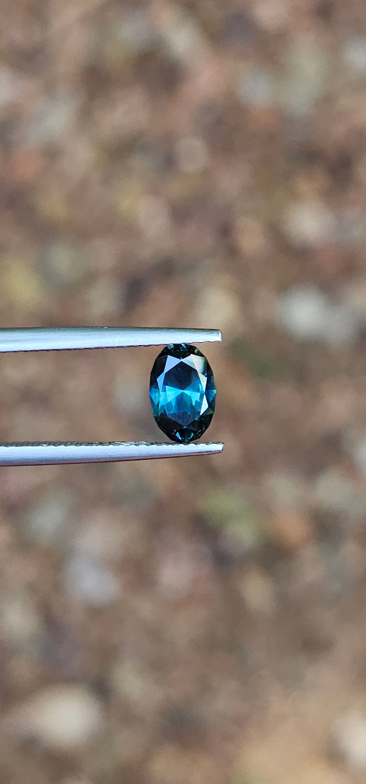1.38ct Oval Gorgeous Teal Blue Sapphire