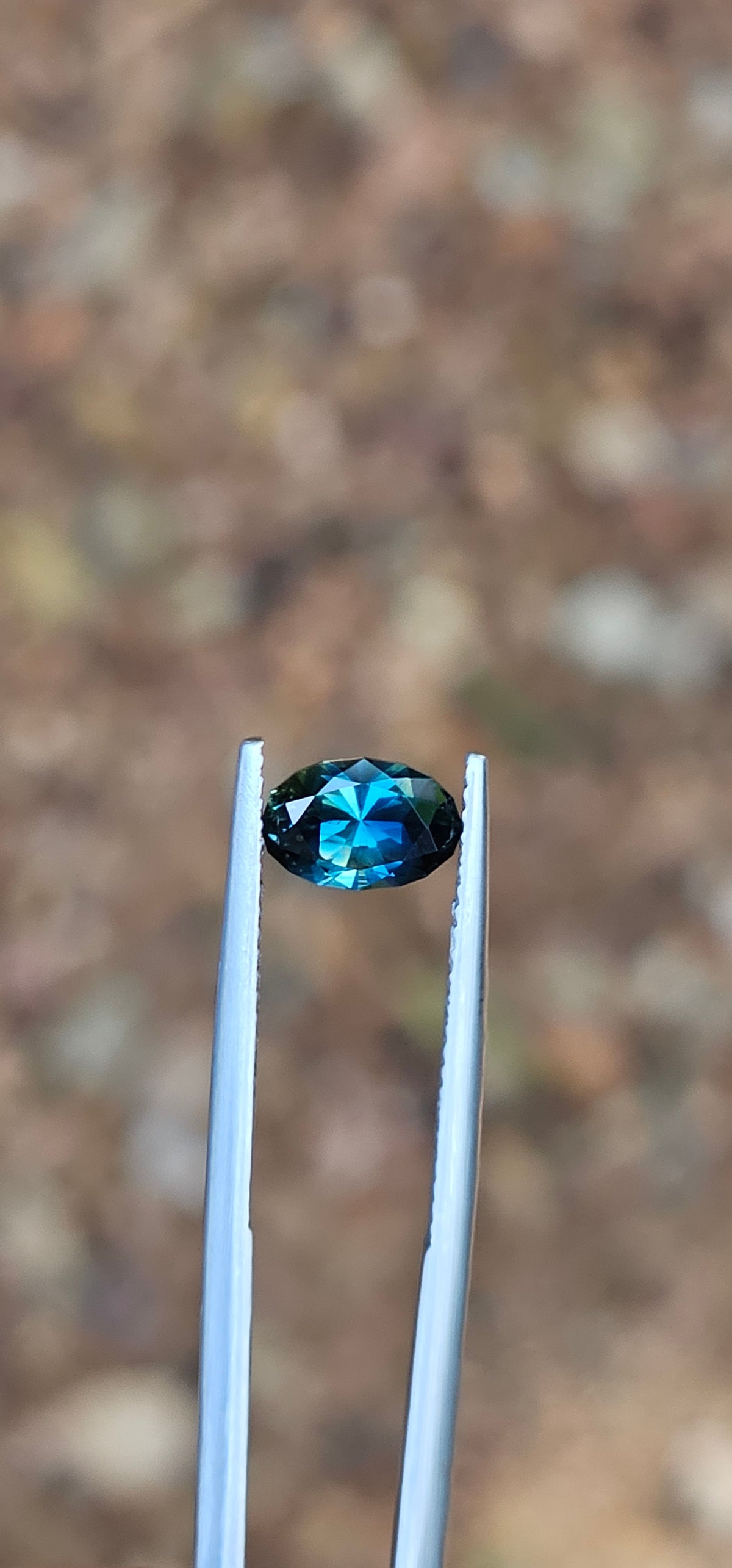 1.38ct Oval Gorgeous Teal Blue Sapphire