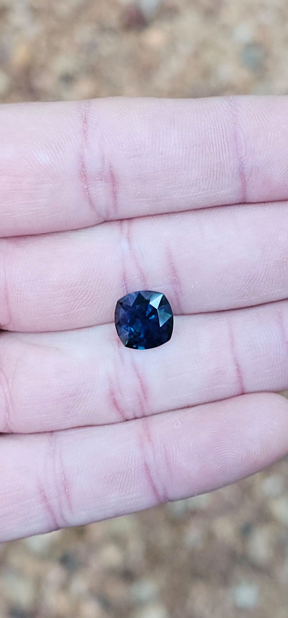 4.28ct Cushion Royal Blue Sapphire