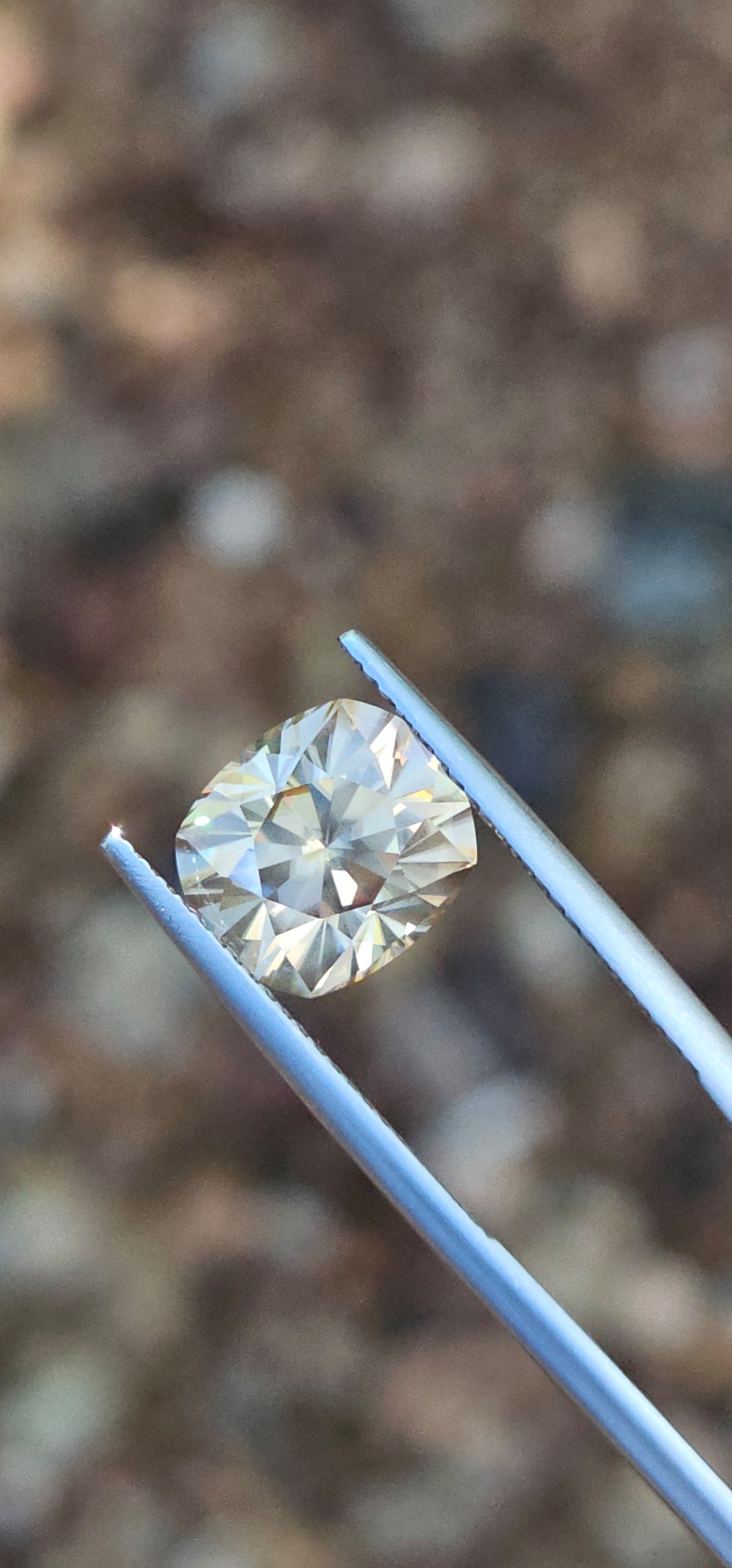 5.74ct Cushion Light Beige Local Zircon