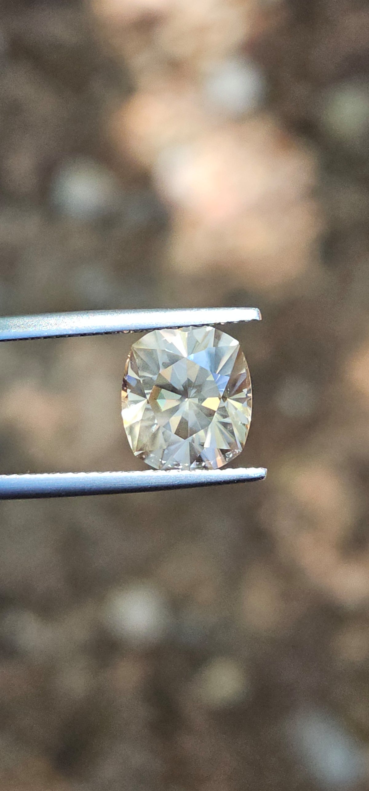 5.74ct Cushion Light Beige Local Zircon
