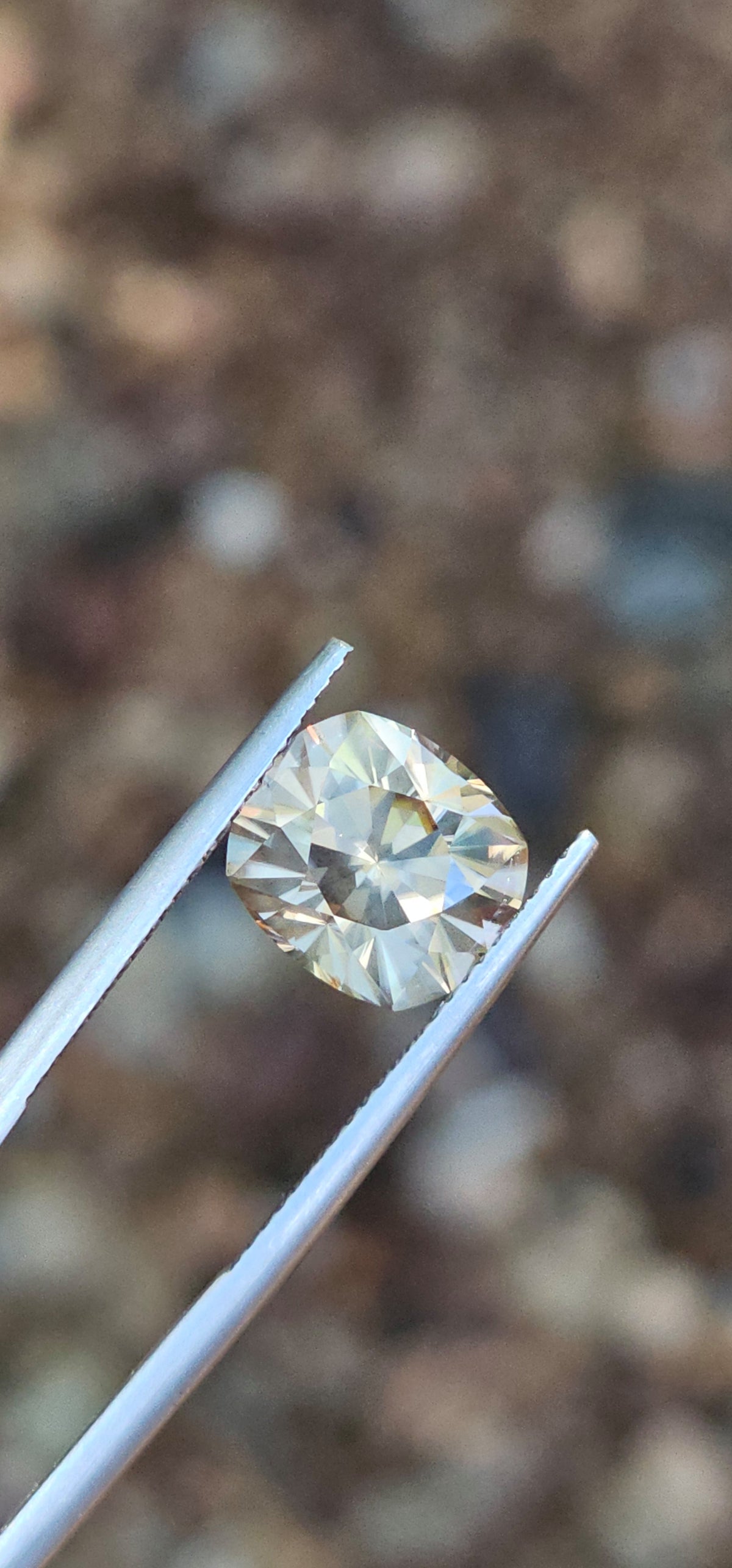 5.74ct Cushion Light Beige Local Zircon